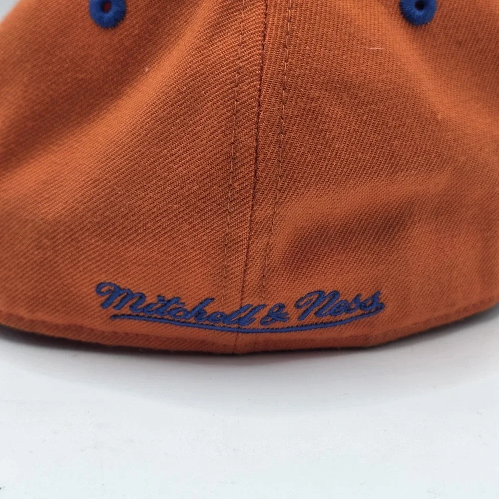Mitchell & Ness Denver Broncos Fitted Hat 7 1/4 Wool Throwback NFL Cap Orange...